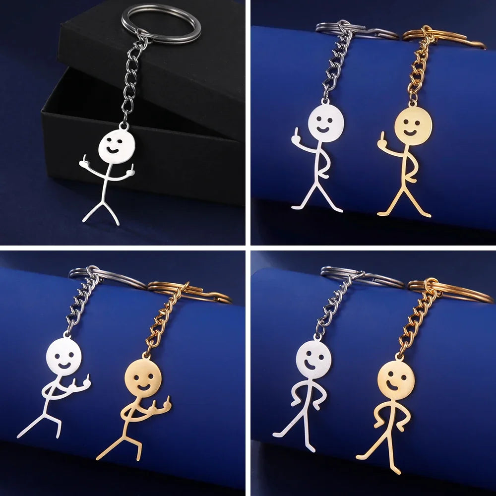 Funny Stick Man Keychains - My Store